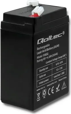 Obrázek produktu pro Baterie Qoltec AGM 6V | 4,5Ah