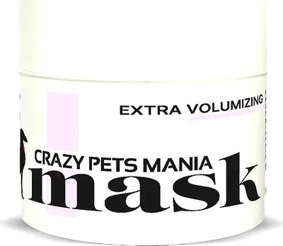 Produktbild von Crazy Pets Mania - Fellmaske Hund und Katze langes Fell volumengebend mit  Aloe Vera Mandel und Weizenextrakt 250 ml