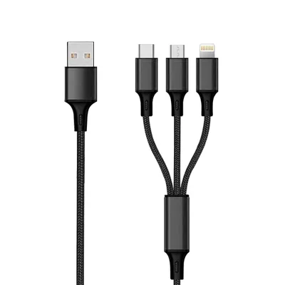 Immagine prodotto di 2GO 3in1 Cavo di ricarica USB Micro-USB, Lightn., USB-C Nylon 3m sw