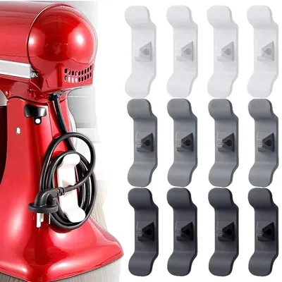 Produktbild von 12 Stücke Kabelhalter für Geräte Silikon-Kabelhalter Kabelaufwicklung Kabel-Organizer Kabelclips Kabelaufwicklung für Küchengeräte halten Sie das Kabel Ihrer Küchengeräte ordentlich