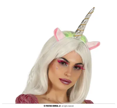Obrázek produktu pro Magická čelenka jednorožec stříbrná