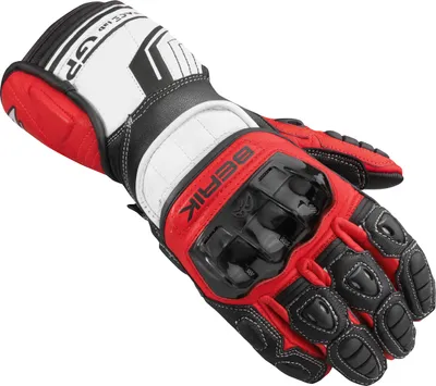 Zdjęcie produktu dla Rękawice motocyklowe Berik Track Pro, czarny/czerwony/biały, 3XL