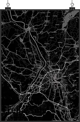 Produktbild von Mr. & Mrs. Panda Bild Freilassing DIN A4 - Geschenk, wandkunst, Stadt Dorf Karte Landkarte Map Stadtplan, wanddeko, drucke, Wandbild, Plakat