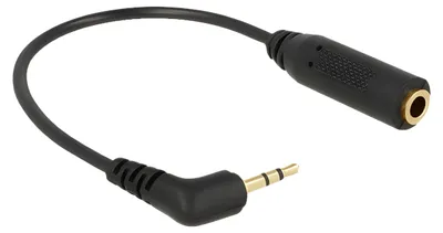 Obrázok produktu pre DELOCK Jack kábel 2,5 mm -> 3,5 mm 90° Bu/St 0,17 m