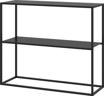Produktbild von Konsolentisch,Sideboard,2Etagen,pulverbeschichteterStahl,90x30x75cm,schwarz