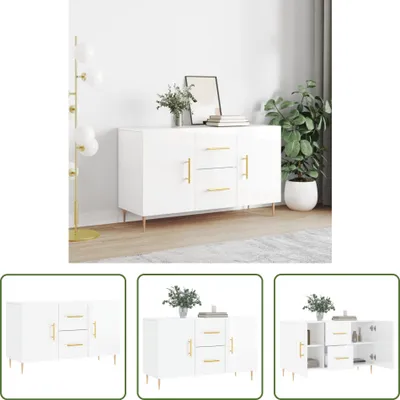Produktbild von The Living Store Sideboard Hochglanz-Weiß 100x36x60 cm Holzwerkstoff