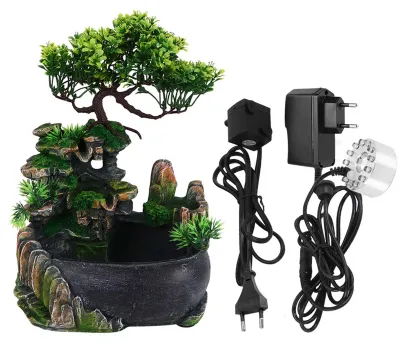 Produktbild von Atomisierende Desktop -Brunnen -Wasserfall -Luftbefeuchter für Büro -Heimdeskora -Dekoration