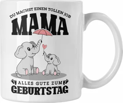 Produktbild von Trendation - Tasse Mama Mutter Geburtstag Geschenk für Mama von Tochter Sohn (Weiß)