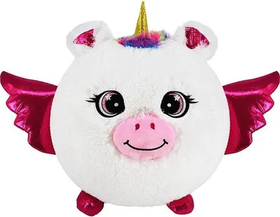 Produktbild von Aufblasbarer Plüschfreund - Einhorn rosa 30cm