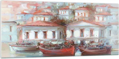 Produktbild von Bilder auf glas - Einteilig - Bild Segelboot Hafen - 120x50cm - Glasbilder - Wandbilder - Bilder - zum Aufhängen bereit - Wanddekoration aus Glas - Glas Bilder - Wandbild auf Glas - GAB120x50-4937