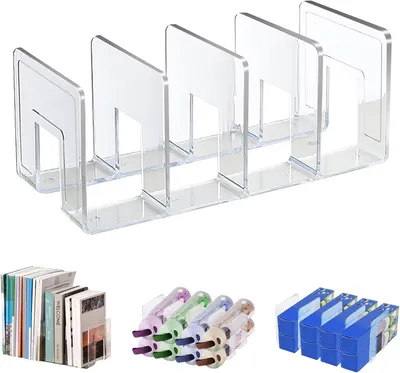 Obrázok produktu pre Akrilový Držák Dokumentov, Organizér na Stôl, A4/Letter Formát, 32x12x13 cm, Priehľadný, Pre Kanceláriu