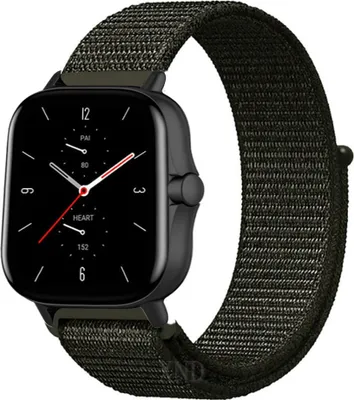 Produktbild von Strap-it Amazfit GTS 2 Nylonarmband (Dunkelgrün)