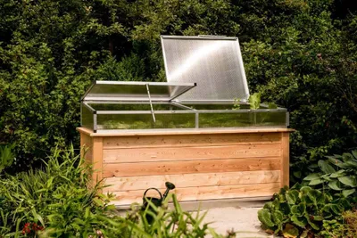 Produktbild von KGT Frühbeet Aufsatz für Hochbeet "Woody 130" 1,23 x 0,91 x 0,31 m (B x T x H)