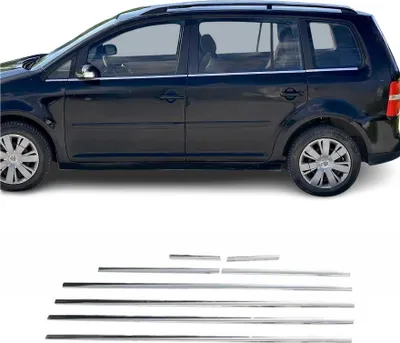 Image de Garniture de Fenêtre pour VW Touran 2003-2010 Acier Inox 8Pcs
