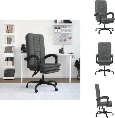 Produktbild von vidaXL Bürostuhl mit Liegefunktion Dunkelgrau Stoff -  Bürostühle