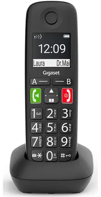 Produktbild von Gigaset E290HX, DECT-Telefon, Kabelloses Mobilteil, Freisprecheinrichtung, 150 Eintragungen, Schwarz