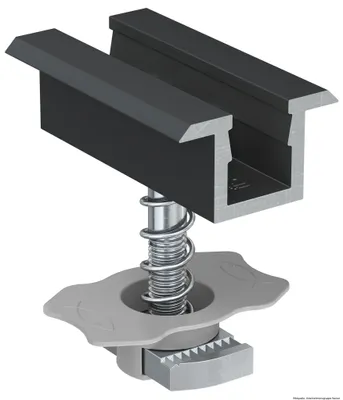 Produktbild von fischer Mittelklemme vormontiert PM C 28 - 34 AL schwarz, Aluminium, 10 Stück