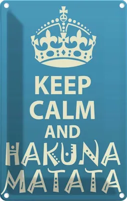 Produktbild von vianmo Blechschild 18x12 cm Keep Calm and Hakuna Matata Yoga