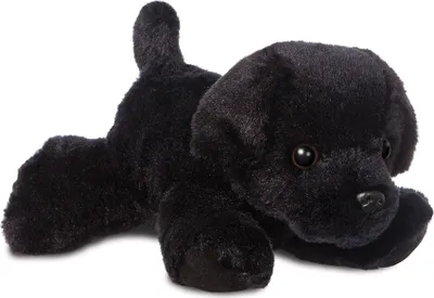 Produktbild von Mini Flopsies - Aurora Blackie Labrador 31295 Schwarzer Labrador-Hund weiches Spielzeug 20,3 cm Stofftier Plüschtier