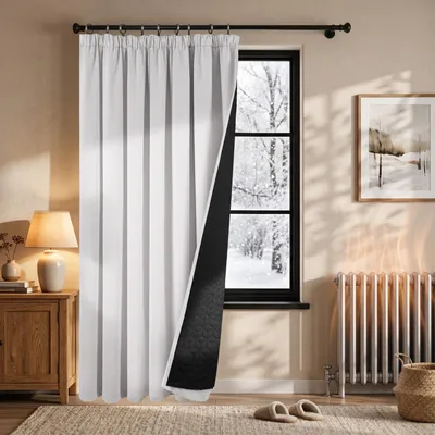 Thermovorhang doppellagig, 200x260 cm, Weiß, Polyester, 1 St.