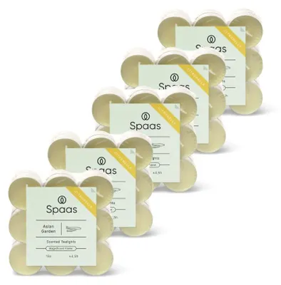 Produktbild von Spaas Citronella-Teelichter - Kerzen - Asian Garden - ca. 4,5Std. - 90 Stück