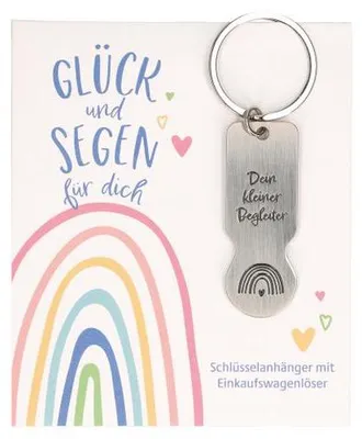 Produktbild von Schlüsselanhänger mit Einkaufswagenlöser Glück und Segen für dich