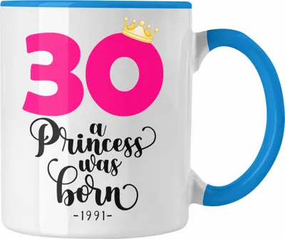 Produktbild von Trendation - 30. Geburtstag Tasse Frau Geschenk 30er Geschenkidee 30 Mutter Frauen Lustig Geschenke (Blau)