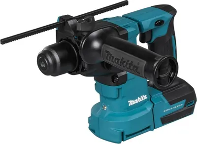 A cordless rotary hammer drill on a white background.