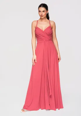 Produktbild von LARICA Maxikleid Abendkleid Chiffon Elegant LA-OM-DLR310 coral L