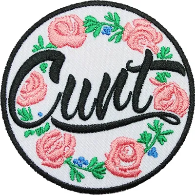 Produktbild von Aufnäher Cunt Floral 7x7cm zum Aufbügeln