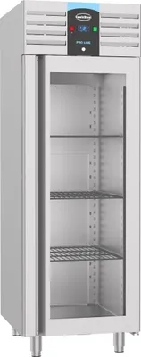 Obrázek produktu pro Nerezová chladnička o objemu 700 litrů - 1 skleněné dveře, s monoblokem, chlazení s ventilátorem