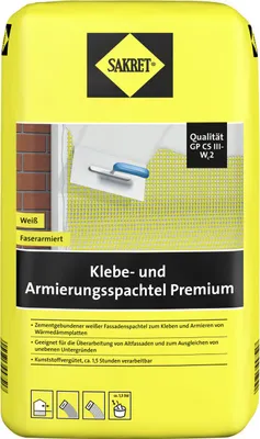 Produktbild von SAKRET Klebe- und Armierungsspachtel Premium 25 kg Sack weiß