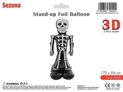 Image de Ballon d'Halloween « Squelette » 170 x 94 cm - Sezona