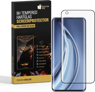 Produktbild von 2x 9H Hartglas für Xiaomi Mi 10 FULL CURVED Schutzfolie Schutzglas Displayglas SW Tempered Panzerglas Glasfolie Sicherheitsglas Echtglas Displayschutz Panzerfolie