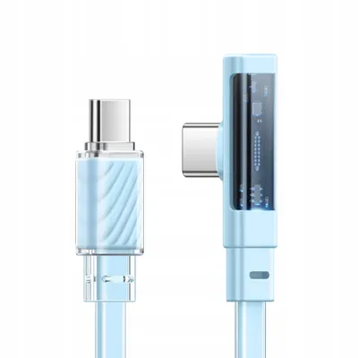 Produktbild von Mcdodo Hochgeschwindigkeits-Usb-C Pd 65W 1.2M-Winkelkabel Blau