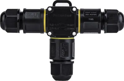 Produktbild von Kabelverbinder Kabelmuffe T-Form IP68 Verteilerdose Abzweigdose 3 P Zum KlickenErdkabel Verbinder Muffe Erdklemme Wasserdicht