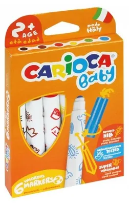 Produktbild von CARIOCA Maxi Baby Filzstifte, 6 Farben, Schule, Büro