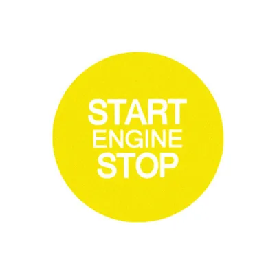 Obrázek produktu pro Start Engine nálepka pro Alfa Romeo Giulia Stelvio a Tonale, žlutá, sada 2 ks