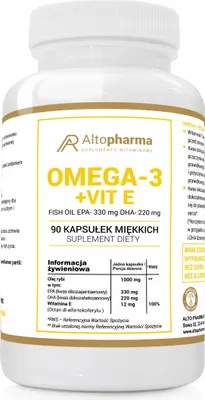Zdjęcie produktu dla Omega 3 + Witamina E 1000mg suplement diety 90 kapsułek