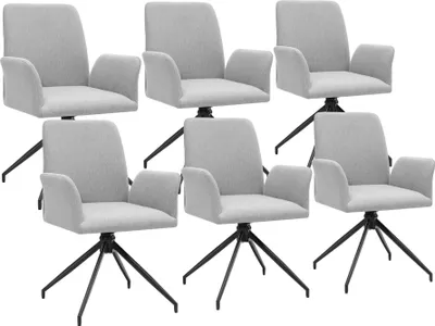 Produktbild von tectake® Drehbarer Armlehnstuhl Daya robuster Webstoff, gepolstert 55,5 x 58 x 87 cm