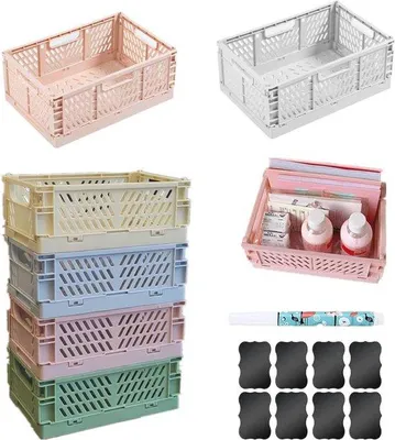 Produktbild von Famanu Aufbewahrungskisten und -körbe - Stapelbare Aufbewahrungsboxen für Küche und Schlafzimmer - 6 Stück