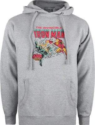 Produktbild von Iron Man - Kapuzenpullover für Herren TV973 (XL) (Grau meliert)