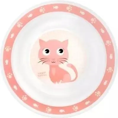 Produktbild von Canpol Babies Plastiksuppenteller - Katzenmotiv, Rosa, Einzeln