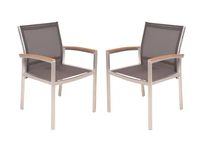 Produktbild von LIVORNO Stapelstuhl 2er Set, 60 cm breit, 84 cm hoch, besonders leicht, wetterbeständig