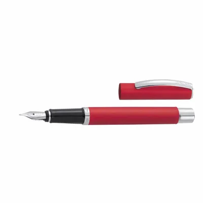 Produktbild von ONLINE Design-Füllhalter Vision Classic Red, edles Aluminium, hochwertige Iridium-Feder M, für Standardpatronen, außergewöhnliche Verarbeitung