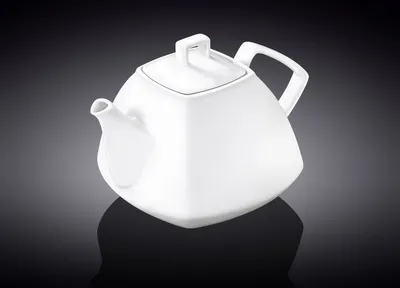 Produktbild von Wilmax Teekanne 1050 ml mit Filter Weiß Porzellan WL-994041/1C