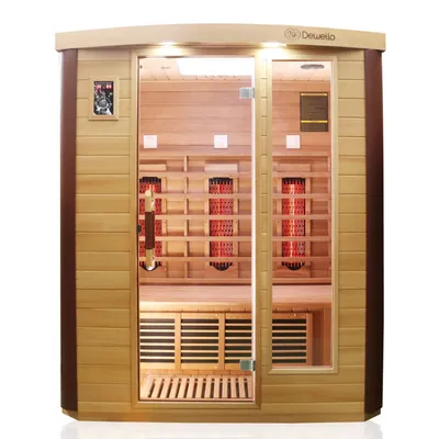 Produktbild von Dewello Infrarotkabine Infrarotsauna TORONTO 160cm x 110cm inkl. Vollspektrumstrahler, Bodenstrahler