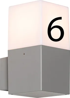 Produktbild von Moderne Außenwandleuchte Grau IP44 mit Hausnummer Dänemark
