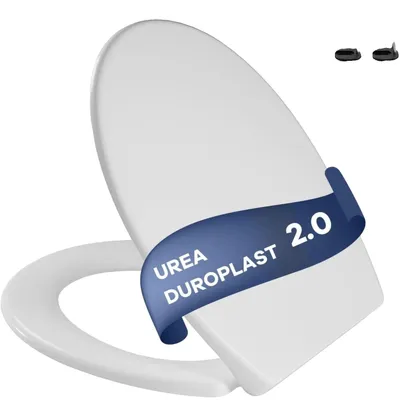 Imagen del producto de Asiento de inodoro, material Duroplast, sistema de cierre suave, estilo 1