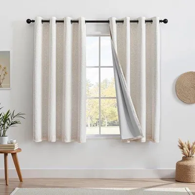 Obrázek produktu pro Záclony Unyqoos® Verdunkelungsvorhänge, sada 2 kusů, s vzhledem lnu, izolační a zatemňovací, rozměry 160 x 140 cm, vhodné do obývacího pokoje a ložnice